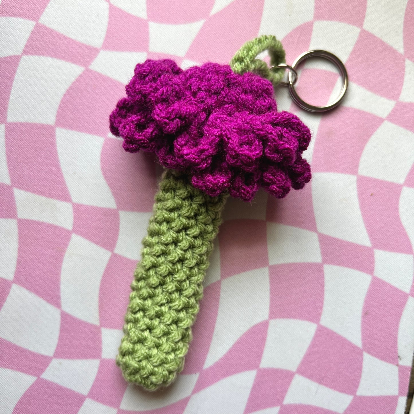 Purple Dahlia Vape Holder Keychain