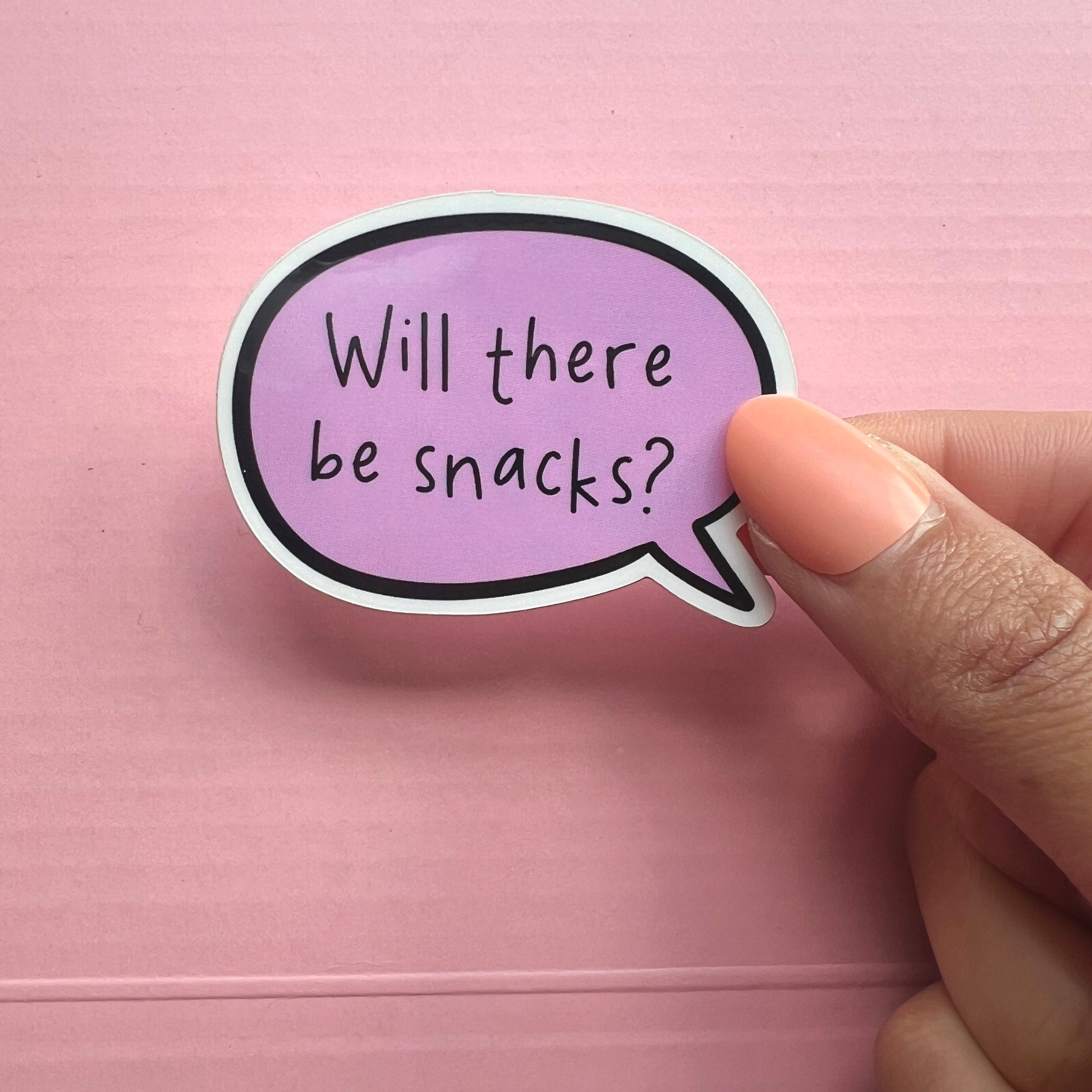 will there be snacks? cute vinyl sticker