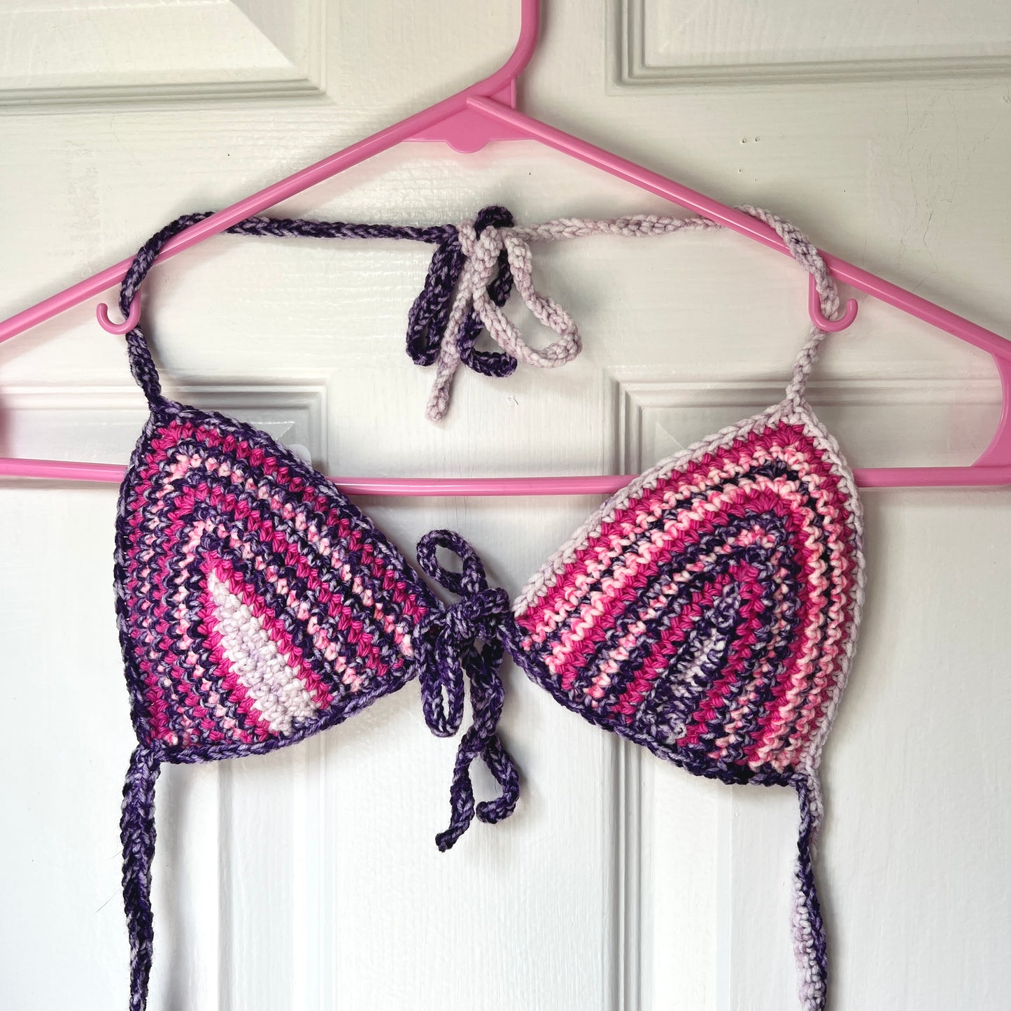 Pink + Purple Bikini Top/Bralette (Small)