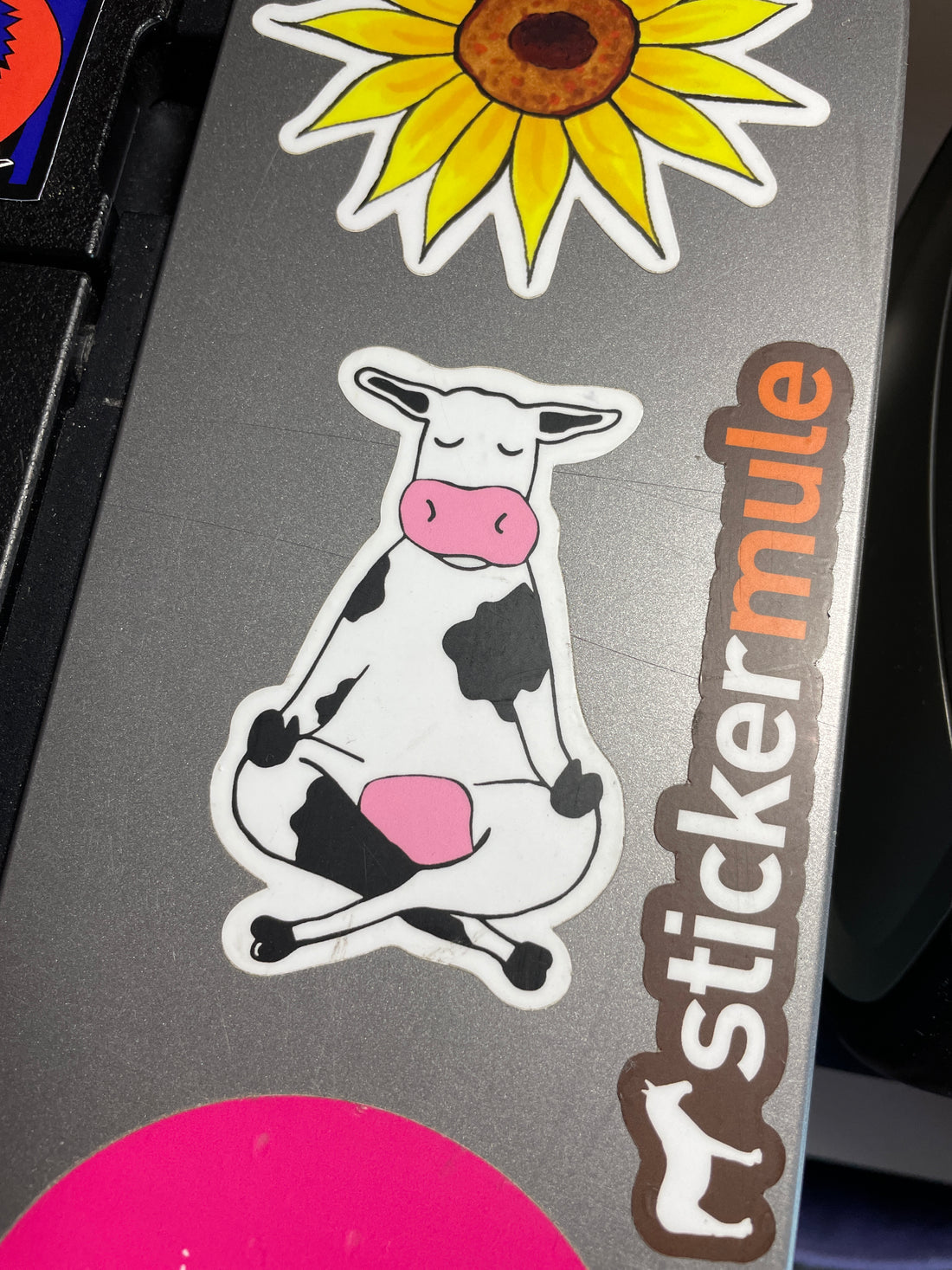Meditating Cow Sticker