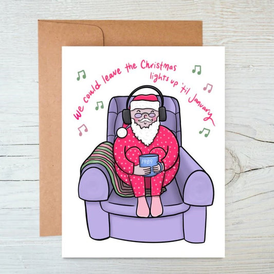 Santa's a Swiftie Christmas Greeting Card