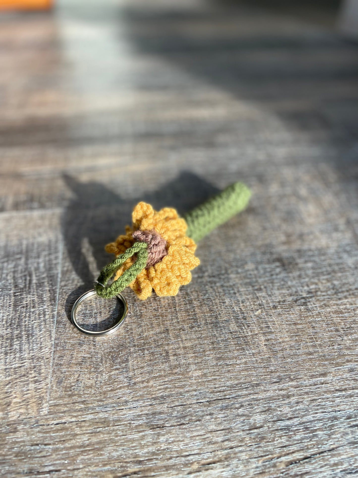 Sunflower Vape Holder Keychain Crochet Pattern (Digital Download)