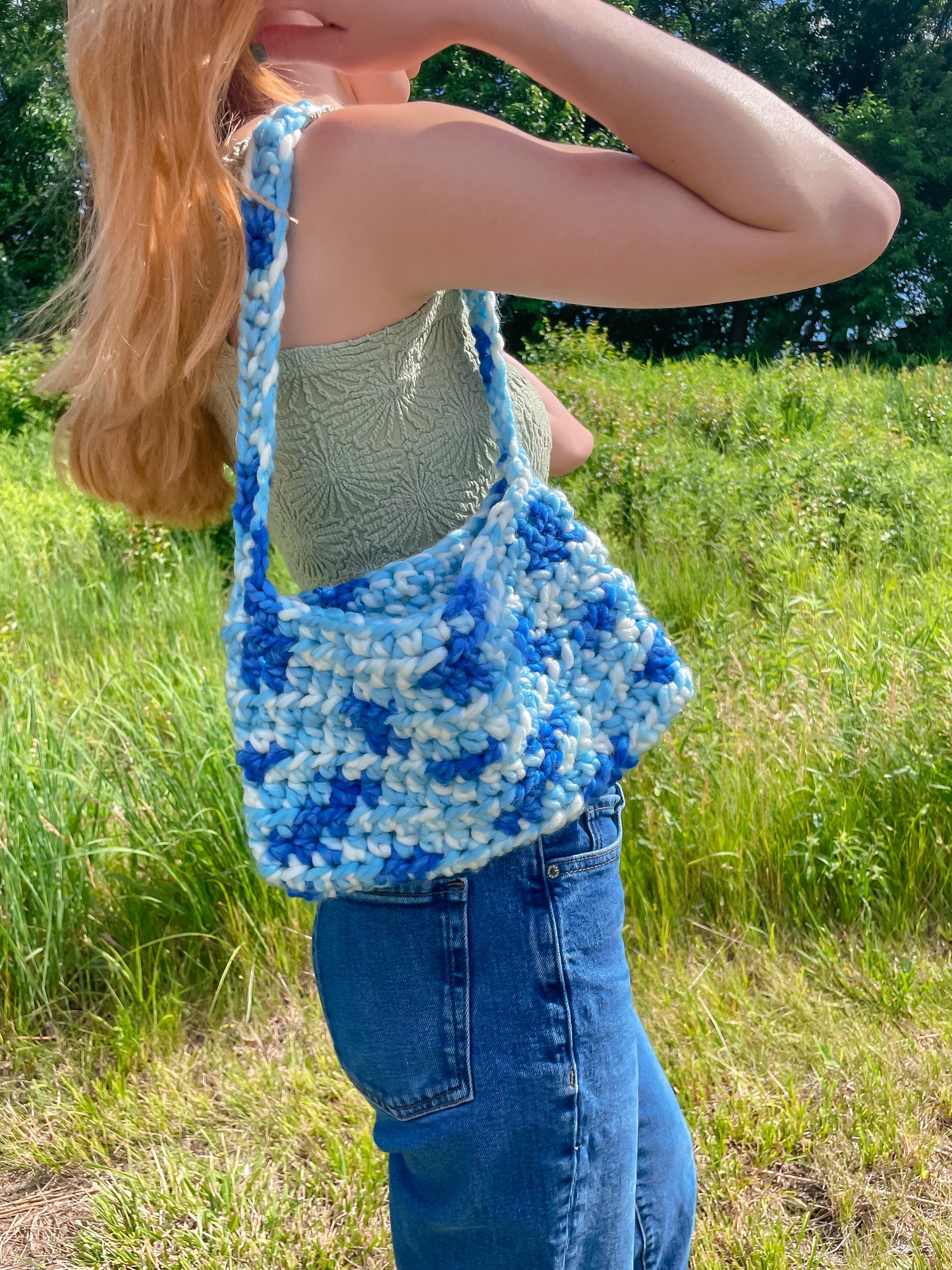 Cloud Nine Chunky Shoulder Bag Crochet Pattern (Digital Download)