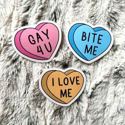 “Gay 4 U” Heart Vinyl Sticker