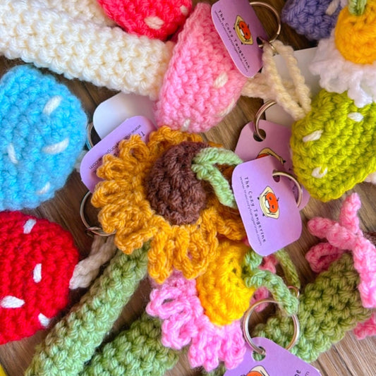 Sunflower Keychain Charm Crochet Kit – seelycrochet