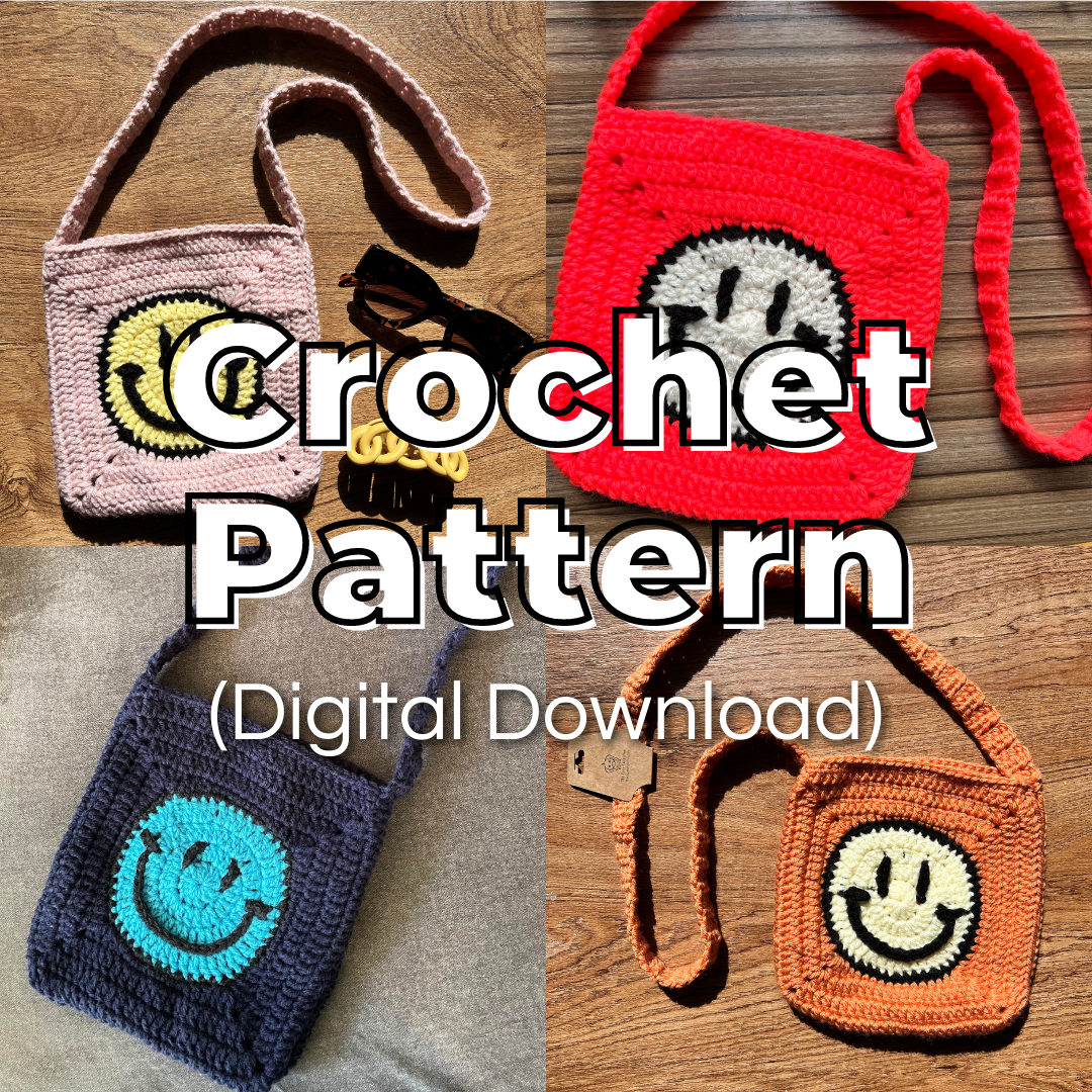 Crochet crossbody bag pattern, cell phone pouch, mini purse